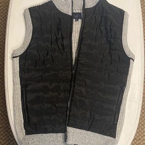 Black and Gray Quilted Vest